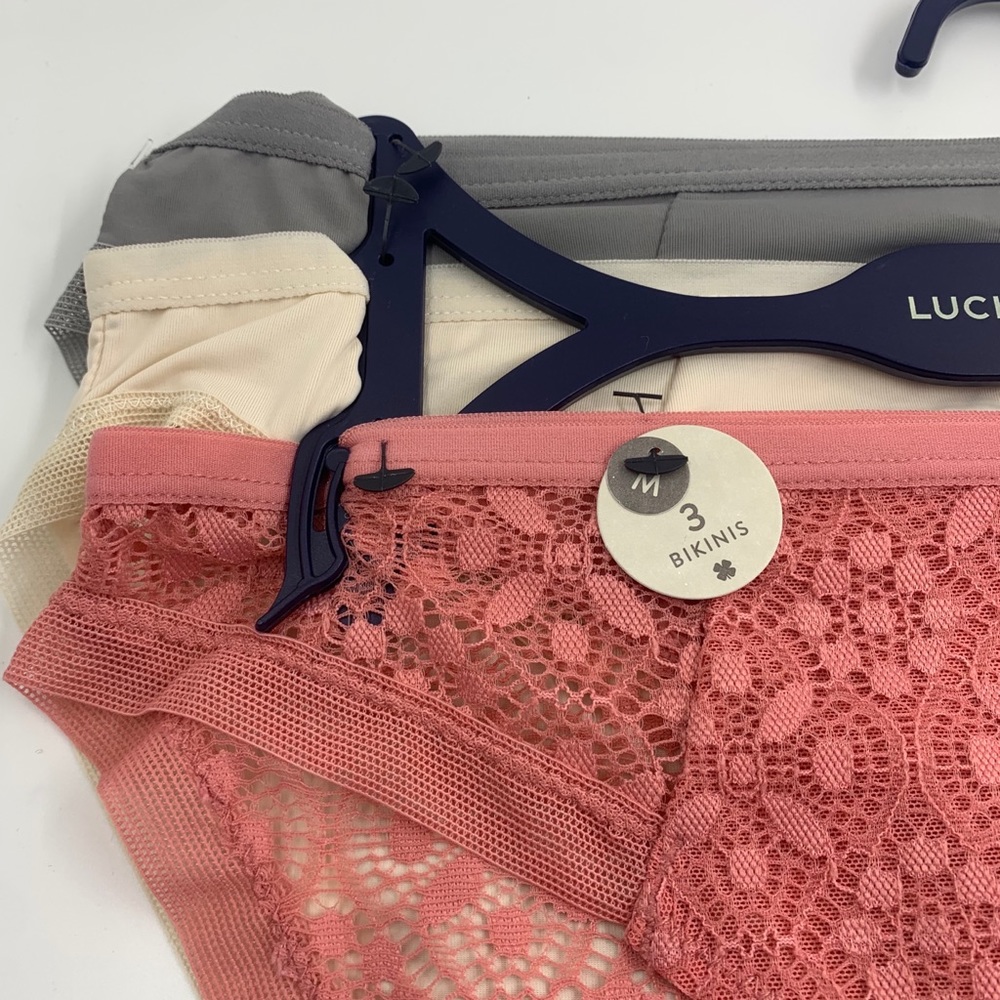 LUCKY BRAND LACE Multi Color 3 Pk Bikinis NWT - Picture 2 of 5